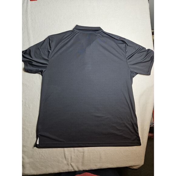 PGA Tour 2XL Striped Men's Polo Shirt Short Sleeve Gray W/ Blue Stripe - Picture 7 of 7